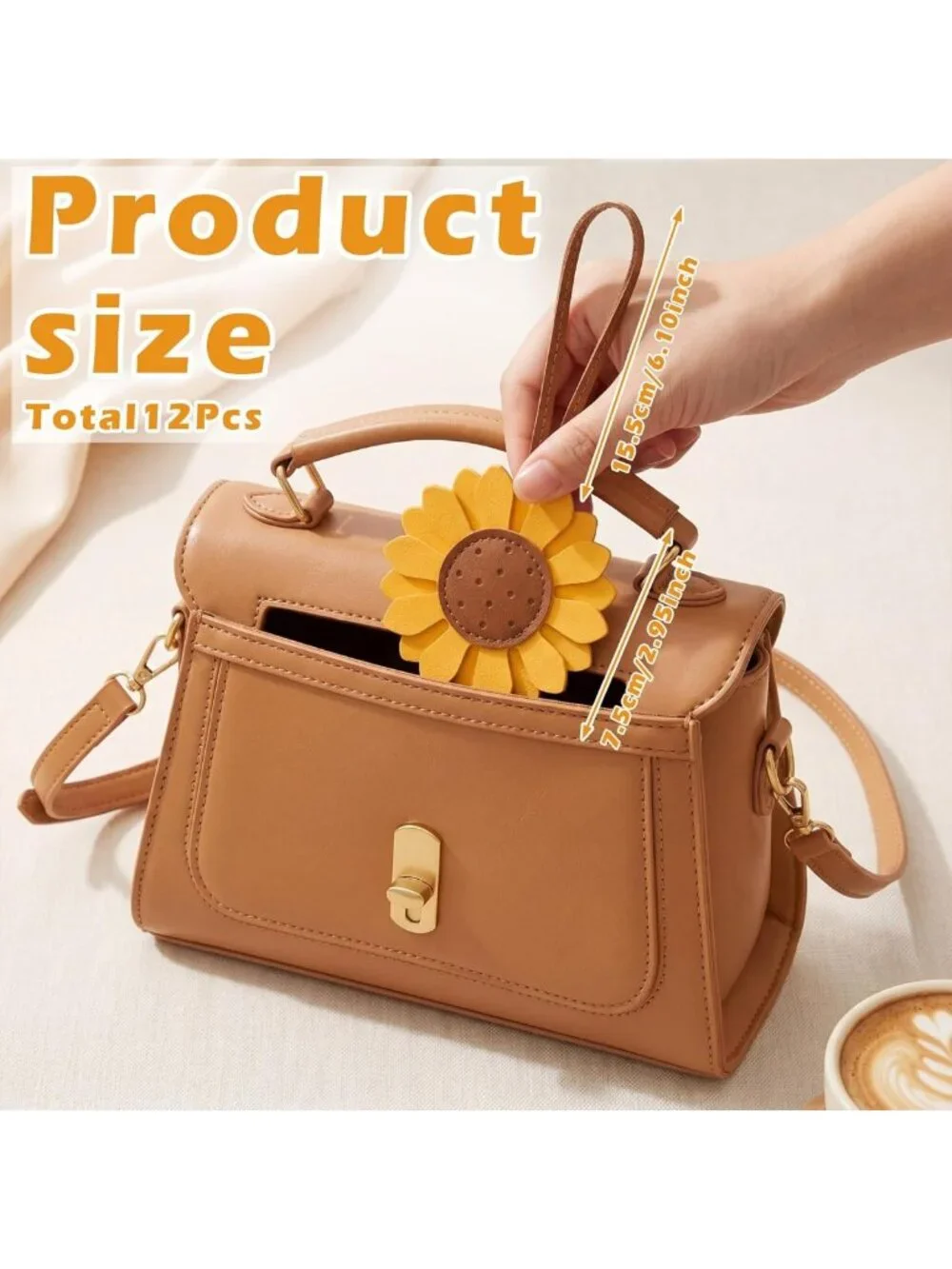 12 Pcs Leather Purse Charms & Keychains | Stylish Accessories for Handbags